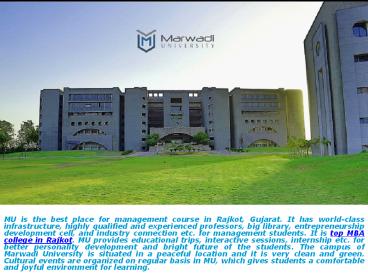 Top MBA College in Rajkot