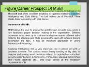 Future Career Prospect Of MSBI