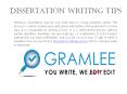 Dissertation Writing Tips PowerPoint PPT Presentation