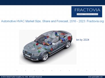 Automotive HVAC Market Worth $23.19 Billion By 2023
