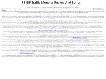 FB GIF Traffic Monster Review And Bonus