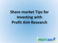 Share Market Tips for investing with Profit Aim PowerPoint PPT Presentation