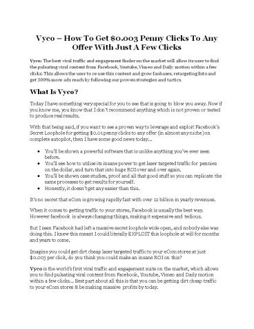 Vyco REVIEW and GIANT $21600 bonuses