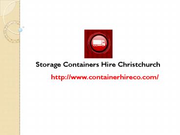 Storage Containers Hire Christchurch
