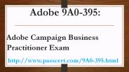 Adobe Campaign v6 9A0-395 dumps