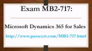 Microsoft Dynamics 365 MB2-717 dumps