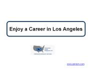 Enjoy a Career in Los Angeles