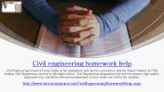 Civil engineering homework help in USA