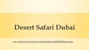 Desert Safari Dubai