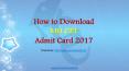 MHT CET 2017 Admit Card PowerPoint PPT Presentation