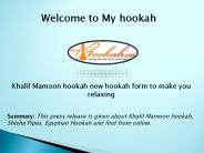 Egyptian Hookah, Shisha Pipes