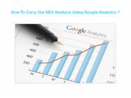 How To Carry Out SEO Analysis Using Google Analytics ?