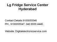 Lg Fridge Service Center Hyderabad
