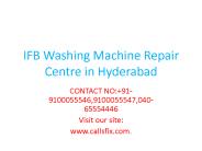 IFB Washing Machine Repair Center in Hyderabad