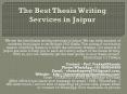 The Best Thesis Writing Services in Jaipur PowerPoint PPT Presentation