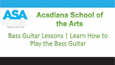 Bass Guitar Lessons 