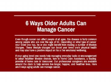 6 Ways Older Adults Can Manage Cancer (1)