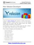 Hire Volusion Developer |  Volusion Development Company in India