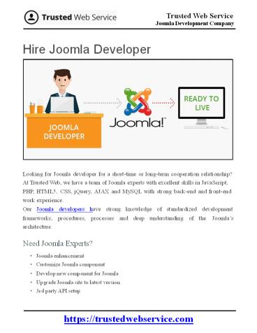 Hire Joomla Developer | Joomla Development Company