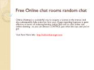 Free Online chat rooms random chat