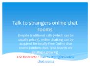 Talk to strangers online chat rooms