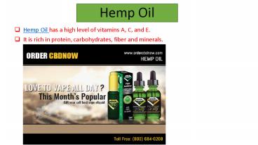The Best Product Of Hemp Oil