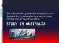 Study Overseas Australia PowerPoint PPT Presentation