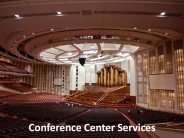 Conference Center Services