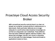 Proacteye Cloud Access Security Broker