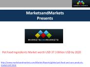 Pet Food Ingredients Market