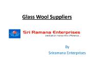 Glass Wool Suppliers