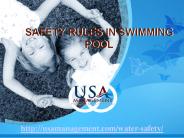 Safety rules in swimming pool