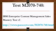 IBM Sales Mastery M2070-740 questions