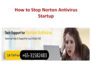 How to stop norton antivirus startup