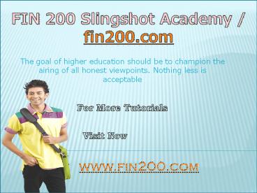FIN 200 Slingshot Academy / fin200.com