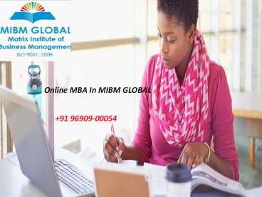online mba fees in india- MIBM GLOBAL
