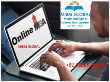 online mba program in india- MIBM GLOBAL