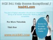 HCS 341 Help Bcome Exceptional / hcs341.com