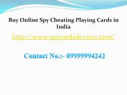 Spy Cheating Playing Cards in India