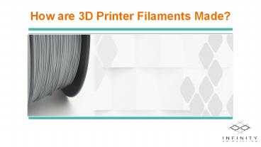 How are 3D Printer Filaments Made?