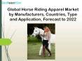 Global horse riding apparel market by manufacturers, countries, type and application, forecast to 20 PowerPoint PPT Presentation