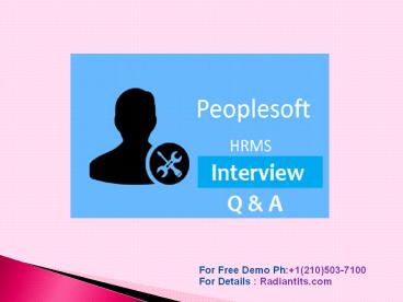 Peoplesoft hrms online training