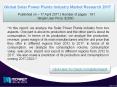 Solar Power Plants industry Overview | Forecast & Analysis (2017-2022) PowerPoint PPT Presentation