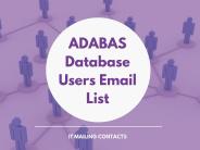 ADABAS Database Users Email List