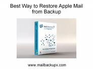 Restore Apple Mail database from Backup With Mail Backup X