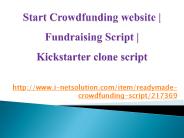 Start Crowdfunding website, Fundraising Script, Kickstarter clone script