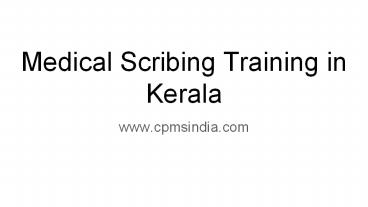 Medical Scribing Training