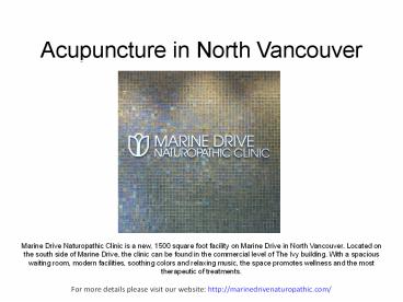 Acupuncture in North Vancouver