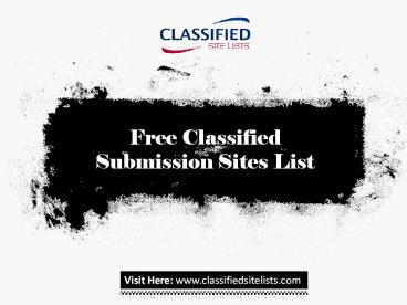 Top 100 Classified Submission Sites List 2017 (2)