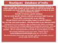 Boutiques   database of India